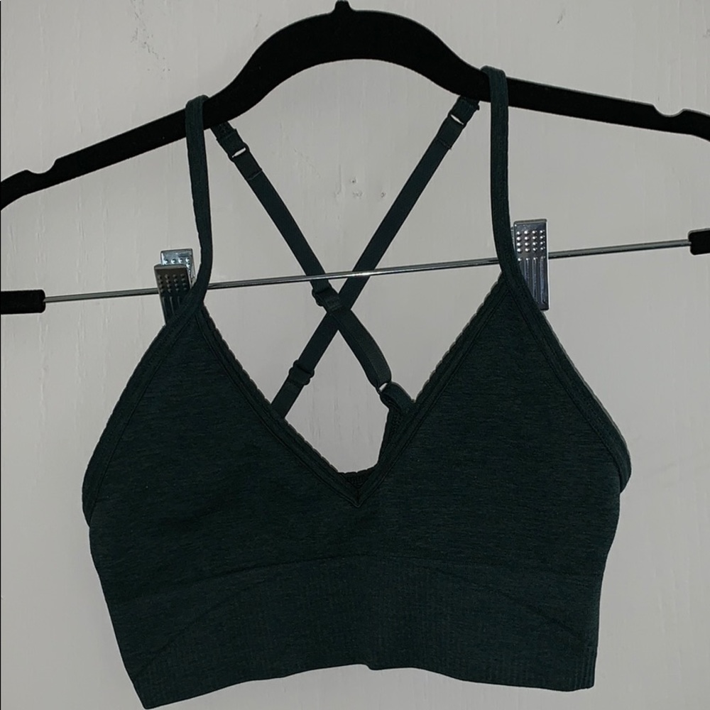 lululemon athletica Black Strappy Crop Sports Bra